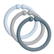 12 Loops / anneaux  suspendre Bibs - bleu / gris / ptrole