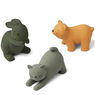3 Jouets bain Liewood David lapin ours chat - green multi mix