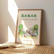 Affiche Poster BABAR - Le pique-nique familial de Babar