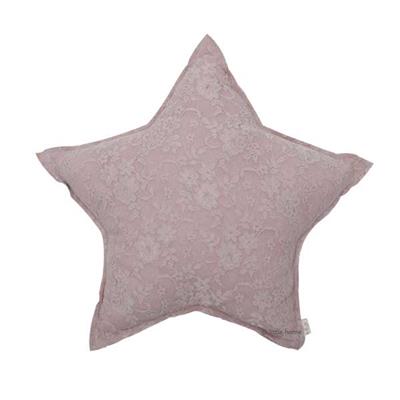 Coussin étoile dentelle N74 - rose fané / dusty pink S007