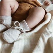 Chaussons Booties tricot - naturel