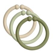 12 Loops / anneaux  suspendre Bibs - vanille / sage / olive