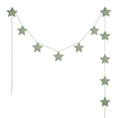 Guirlande étoiles numero 74 - vert sauge / sage green S049
