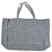 Tote-bag Medium lin lav Linge particulier - vichy anthracite