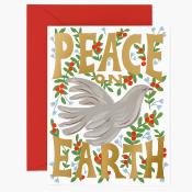 Carte de voeux Nol - Peace Dove