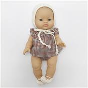 Poupe fille / Baby Doll Carreaux - Clara