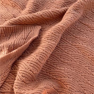 Couverture tricot pointelle konges - Rose / Brush
