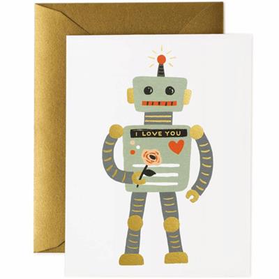 Carte message - Love Robot