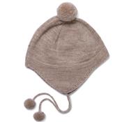 Bonnet en tricot Pompons - paloma brown