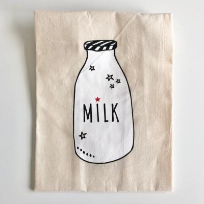 Tote-bag / sac de course ou emballage cadeau réutilisable - milk