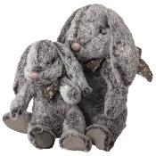 Lapin maileg Fluffy Bunny Gris grey - L ou XL