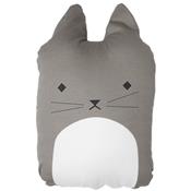 Coussin animal BIO - chat gris