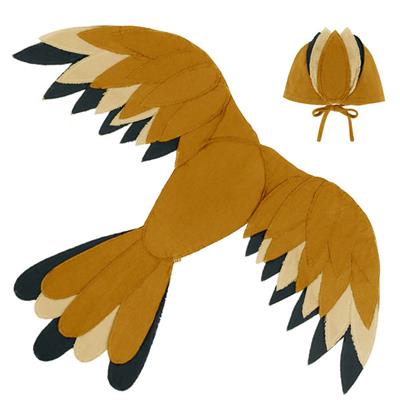 Ailes d'oiseau N74 / Costume de Phoenix - ocre / gold S024