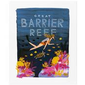 Affiche illustrée / Poster 28 x 35 cm - Barrier Reef