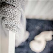 Couverture tricot - gris clair