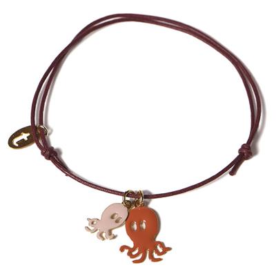 Bracelet Octopus - rose / brique