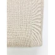 Couverture Eliz tricot laine Bio - naturel / off white