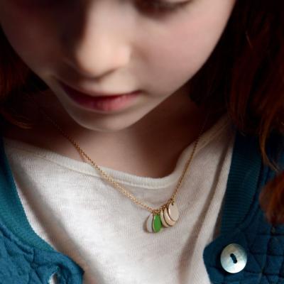 Necklace Brooklyn / adult and Kid sizes - green