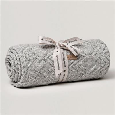 Couverture tricot Ollie - gray