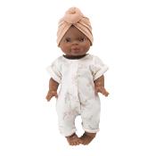 Mini Tenue poupée Combinaison et turban - Pansies / nude