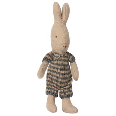 Lapin maileg Rabbit combinaison pyjama tricot beige / marine - Micro