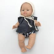 Poupée fille / Baby Doll - Navy Vichy