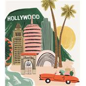 Affiche illustrée / Poster 28 x 35 cm - Los Angeles
