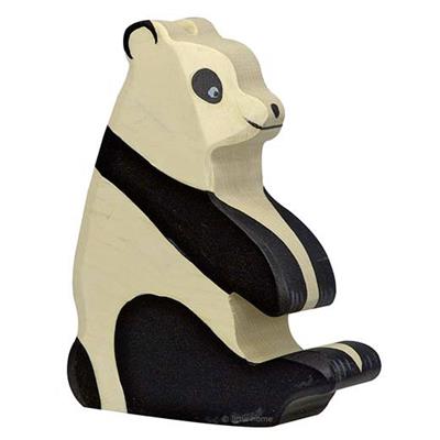 Figurine en bois - Panda assis