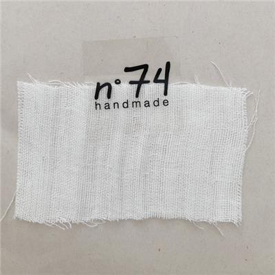 Tissu N74 Double gaze coton bio - blanc / white S001