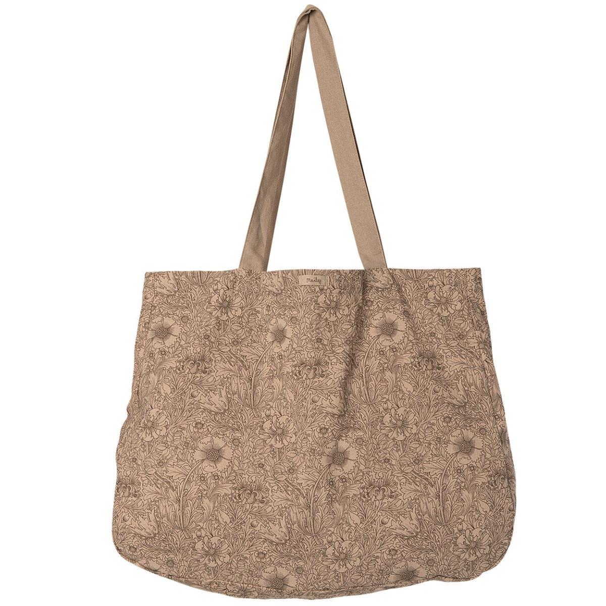 Brown Flower Thrifting Tote Bags