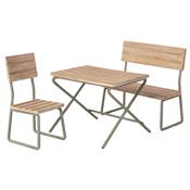 Table Chaise et Banc de jardin maileg en bois et métal - Souris