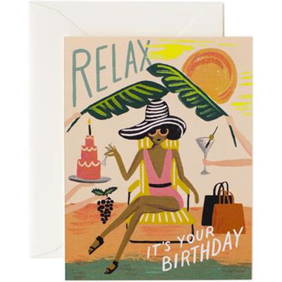 Carte anniversaire - Relax