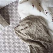 Couverture tricot Ollie - beige sable