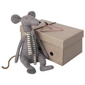 Rat maileg cool dans sa boîte - bleu