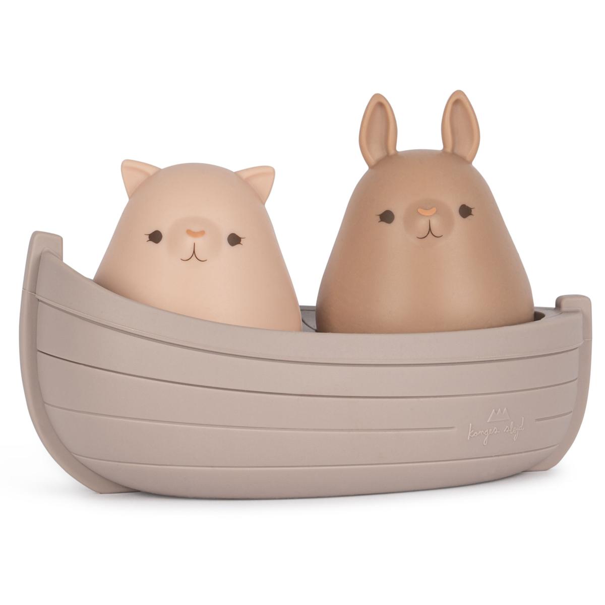 KONGES SLOEJD Bath toys Rabbit Kitten Lilac pink boat KONGES SLOJD