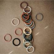 Bracelets fleurs maman / anneau dentition silicone mushie - gray, steel, stone
