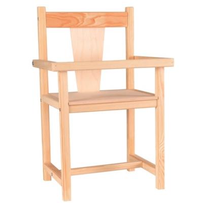 Chaise haute de poupée en bois naturel