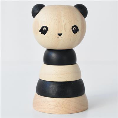 Animal à empiler en bois - Panda