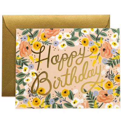 Carte anniversaire fleurie Rifle Paper Co - Rose Birthday