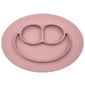Set repas silicone compartiments intégrés ezpz - rose blush