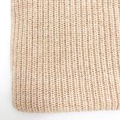 Couverture Anita tricot laine Bio - abricot