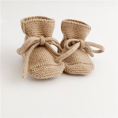 Chaussons Booties tricot - sable