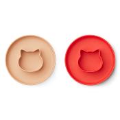 Set 2 Assiettes Gordon - Chat Apple red / Tuscany rose mix