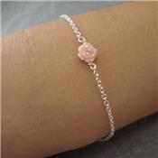 Bracelet mini rose nacre rose