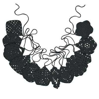 Guirlande en tricot crochet - anthracite
