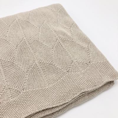 Couverture de berceau tricot bio Shell Knit Jollein - beige Nougat