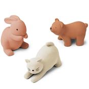 3 Jouets bain Liewood David lapin ours chat - rose multi mix