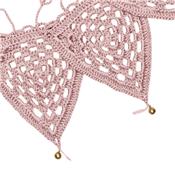 Guirlande fanions en crochet - rose fané
