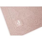 Couverture de berceau tricot bio Shell Knit Jollein - rose Pale Pink