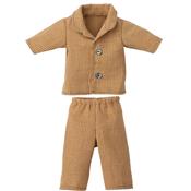 Pyjama pour Peluche Papa Ours Teddy - moutarde
